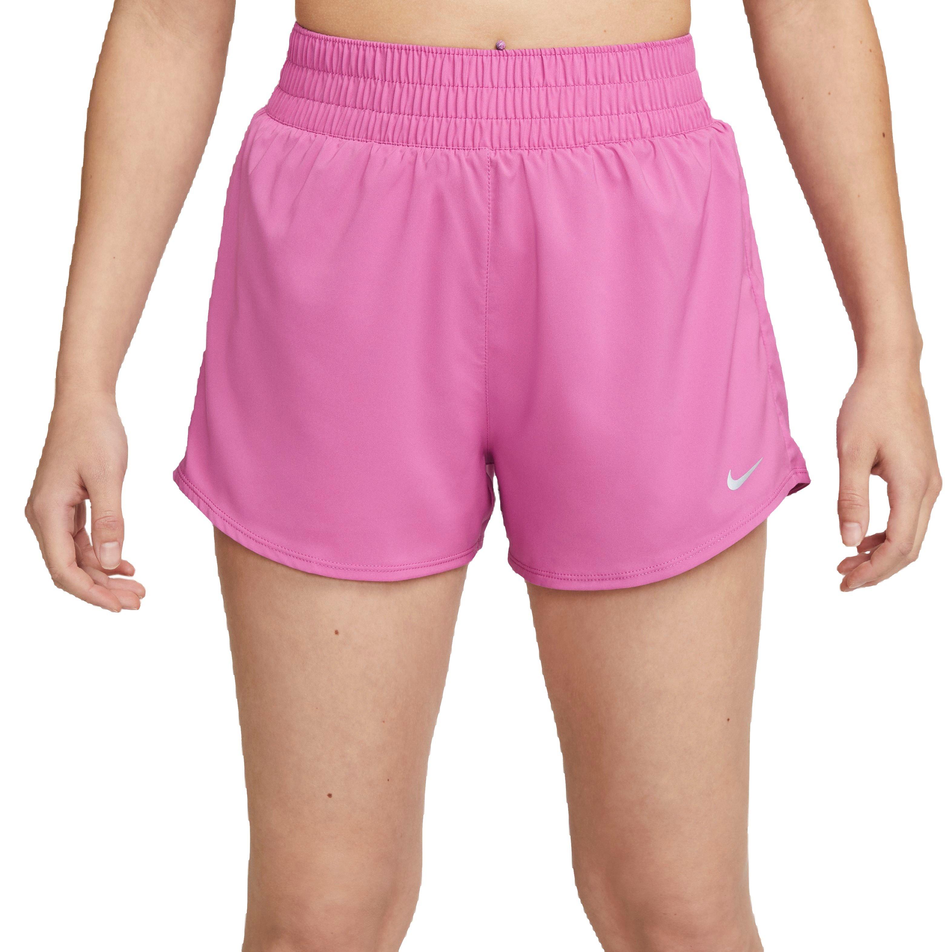 Nike Women's Dri-FIT One High-Waisted 3" Shorts-Pink